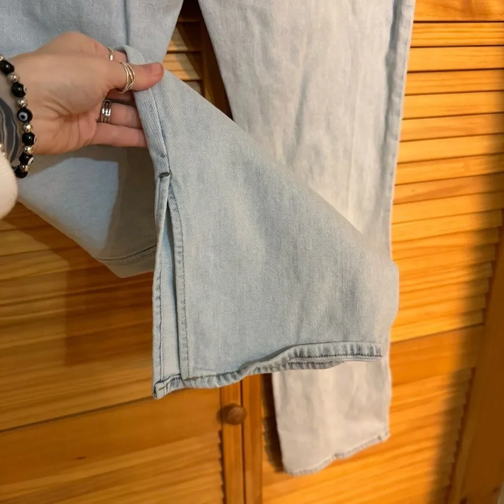 Abercrombie & Fitch Light Wash slim straight high rise size 14Long - Picture 5 of 6